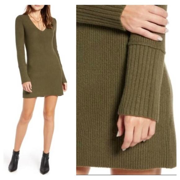 SOMETHING NAVY Fitted Ribbed Mini Tunic Sweater Dress Size XS - Picture 12 of 12